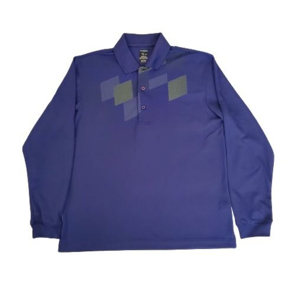 Page & Tuttle Men's Cool Swing Long Sleeve Golf Shirt Blue Size Medium - Picture 2 of 11